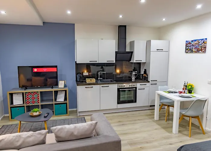 Hannibal - Design Studio-apartment Tulpe 9, Parkplatz, Kueche, Highspeed-wlan * וולפסבורג